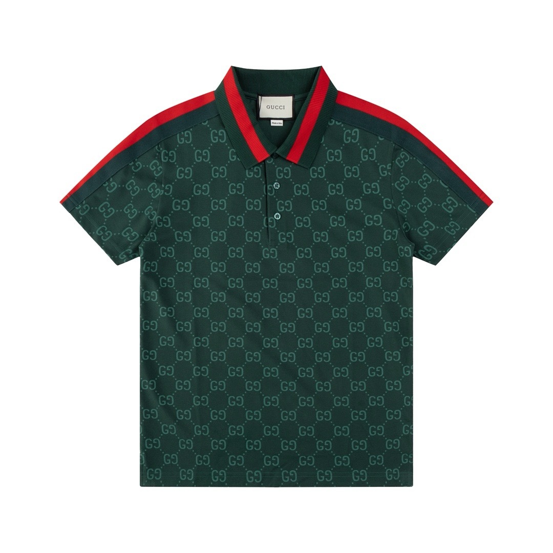 Polo Masculina Gucci Monogram Verde