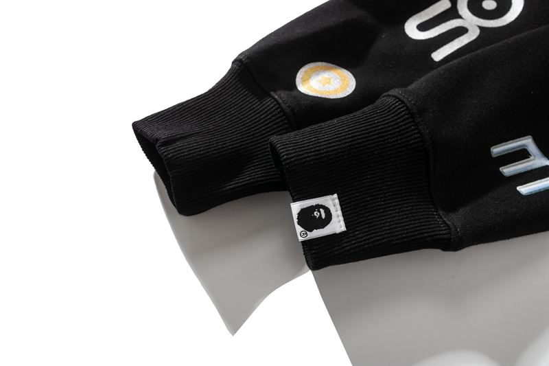 BAPE x Hajime Sorayama Shark Full Zip Hoodie Black detalhe 7