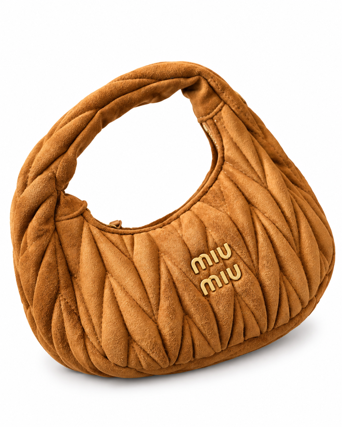 Bolsa estilo Wander Matelassê em Camurça – Caramelo detalhe 6