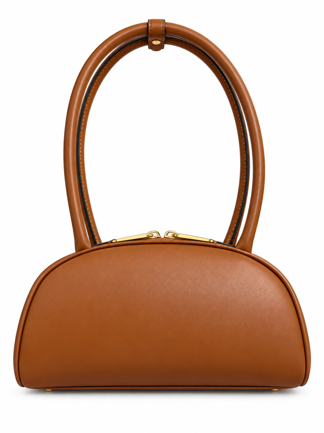 Bolsa Miu Miu Beau Small Cognac em Couro detalhe 2