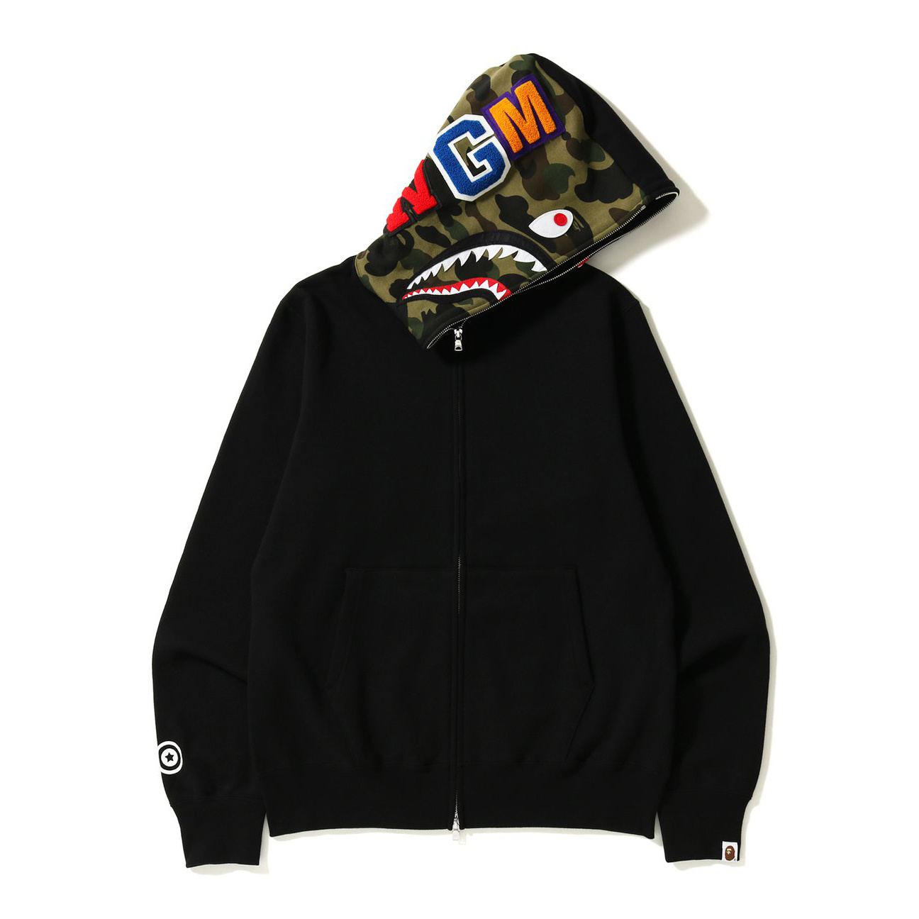 Moletom BAPE 1st Camo Half Shark Full Zip detalhe 2