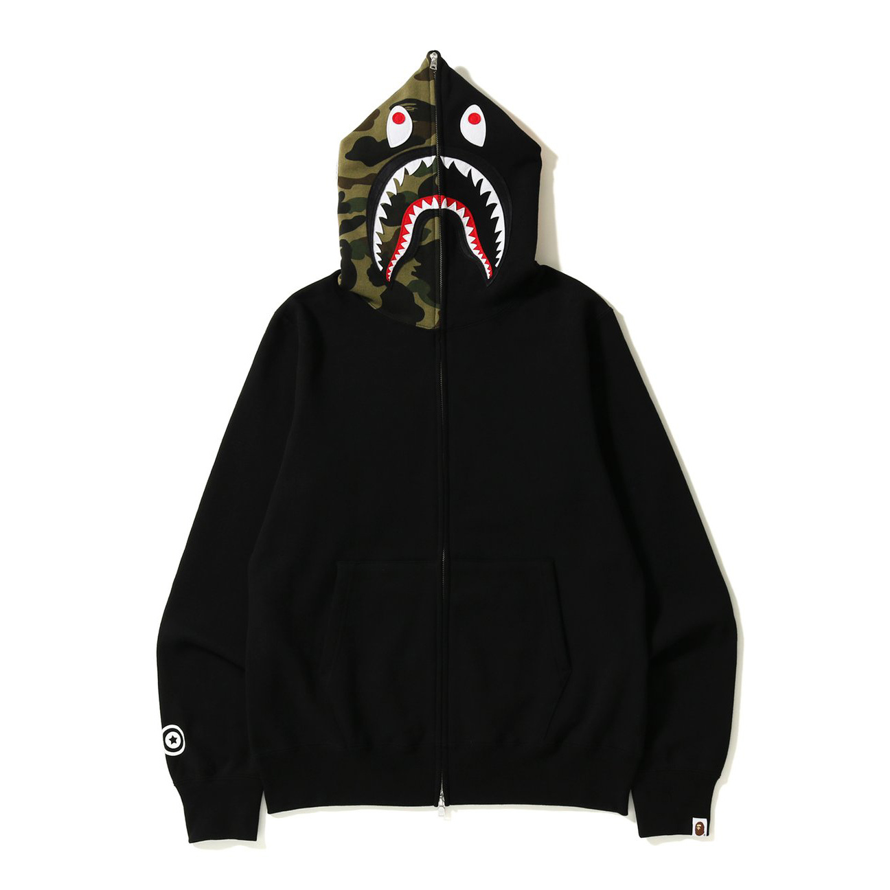 Moletom BAPE 1st Camo Half Shark Full Zip detalhe 3