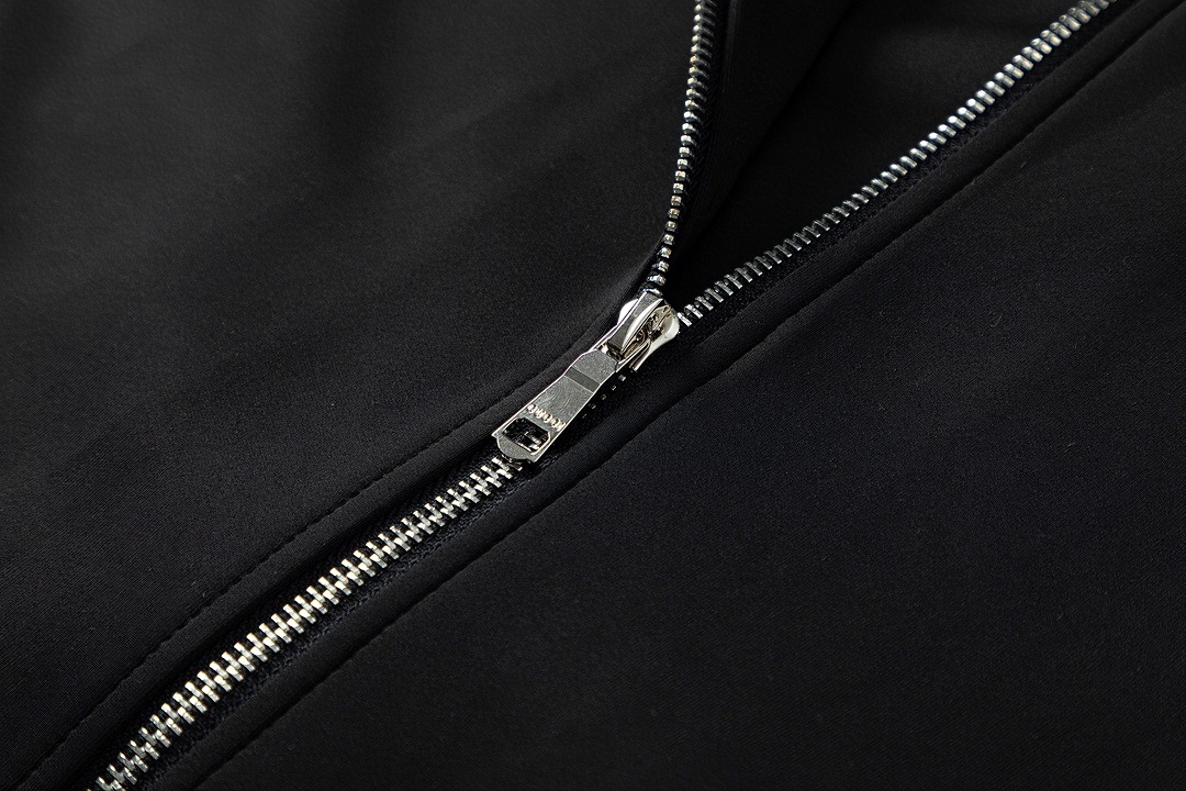 Track Jacket Gucci monogram sleeves preto/creme detalhe 6